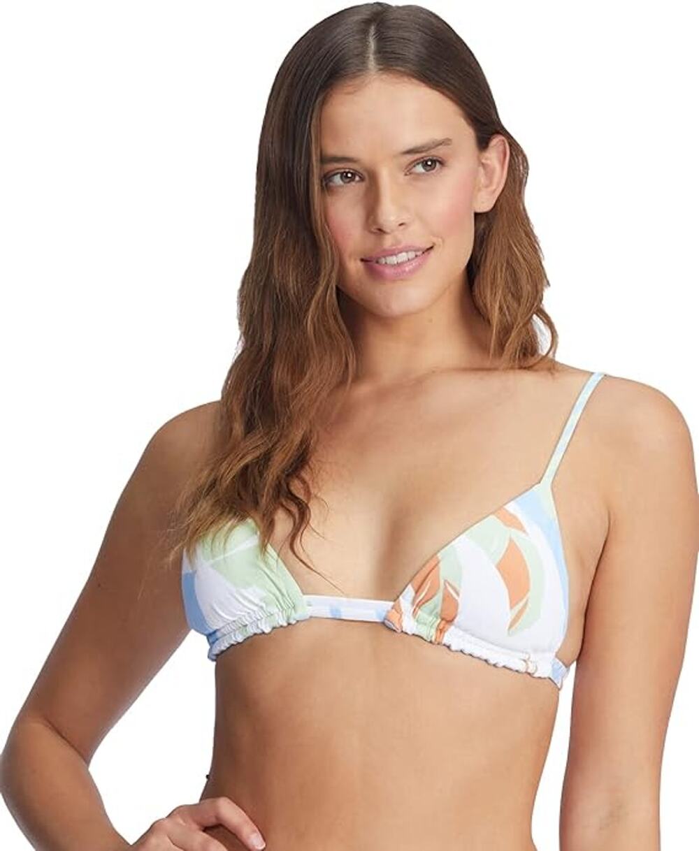 NEW Roxy Wildflowers Reversible Tiki Triangle Bikini Top MEDIUM